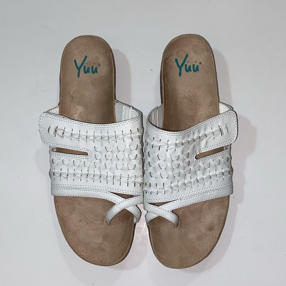 Yuu Judy White Sandals with Braided Strap Design Size 11M